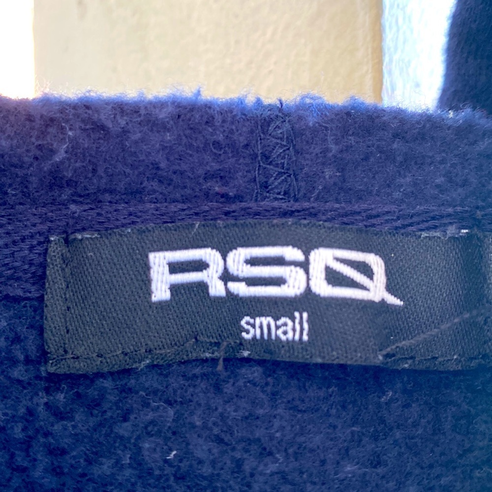 RSQ BOY’S NAVY BLUE ZIP UP FLEECE HOODIE Size SMALL EUC - Picture 3 of 11